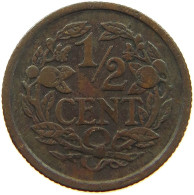 NETHERLANDS 1/2 CENT 1916 #a086 0181 - 0.5 Centavos