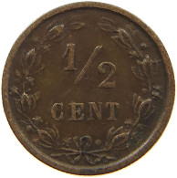 NETHERLANDS 1/2 CENT 1891 #a086 0167 - 0.5 Centavos