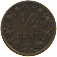 NETHERLANDS 1/2 CENT 1884 #c005 0209 - 1849-1890 : Willem III