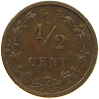 NETHERLANDS 1/2 CENT 1884 #c022 0731 - 1849-1890 : Willem III