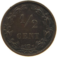 NETHERLANDS 1/2 CENT 1884 #c019 0437 - 1849-1890 : Willem III