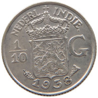 NETHERLANDS 1/10 GULDEN 1938 #c025 0231 - Non Classificati