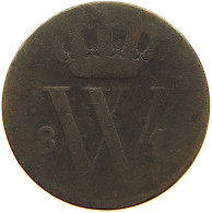 NETHERLANDS 1/2 CENT #a015 0117 - 1840-1849: Willem II