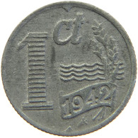 NETHERLANDS 1 CENT 1942 #c066 0299 - 1 Centavos