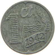 NETHERLANDS 1 CENT 1942 #c066 0301 - 1 Centavos