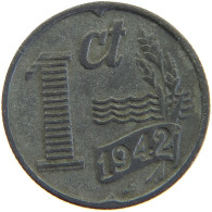 NETHERLANDS 1 CENT 1942 #a068 0469 - 1 Centavos