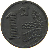 NETHERLANDS 1 CENT 1941 TOP #a006 0613 - 1 Centavos