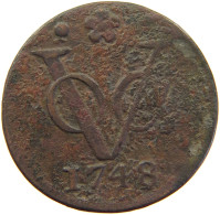 NETHERLANDS DUIT 1748 #s018 0359 - Monedas Provinciales