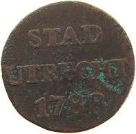 NETHERLANDS DUIT 1788 UTRECHT #c064 0053 - Monedas Provinciales