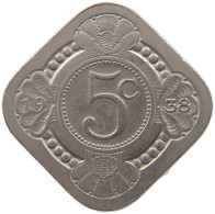 NETHERLANDS 5 CENTS 1938 #a047 0667 - 5 Centavos