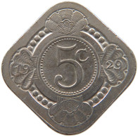 NETHERLANDS 5 CENTS 1929 #c023 0427 - 5 Centavos