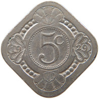 NETHERLANDS 5 CENTS 1929 #a018 0411 - 5 Centavos