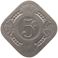 NETHERLANDS 5 CENTS 1938 #a080 0565 - 5 Cent