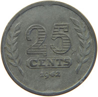 NETHERLANDS 25 CENTS 1942 #s023 0093 - 25 Centavos