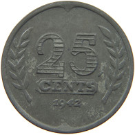 NETHERLANDS 25 CENTS 1942 #a006 0067 - 25 Cent