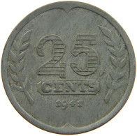 NETHERLANDS 25 CENTS 1941 #c067 0051 - 25 Centavos