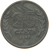 NETHERLANDS 25 CENTS 1942 #a006 0063 - 25 Cent