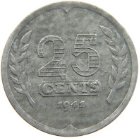 NETHERLANDS 25 CENTS 1941 #a074 0437 - 25 Centavos