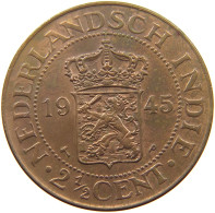 NETHERLANDS 2 1/2 CENTS 1945 #a094 0791 - 2.5 Centavos