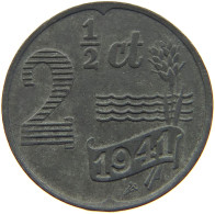 NETHERLANDS 2 1/2 CENTS 1941 #c014 0489 - 2.5 Centavos