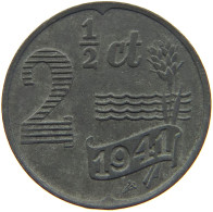 NETHERLANDS 2 1/2 CENTS 1941 #c014 0489 - 2.5 Cent