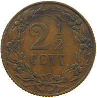 NETHERLANDS 2 1/2 CENTS 1904 #c063 0559 - 2.5 Centavos