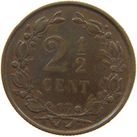 NETHERLANDS 2 1/2 CENTS 1890 #s024 0077 - 1849-1890 : Willem III