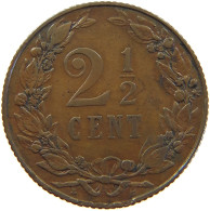 NETHERLANDS 2 1/2 CENTS 1904 #c063 0557 - 2.5 Centavos