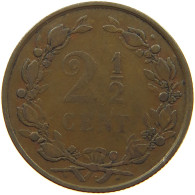 NETHERLANDS 2 1/2 CENTS 1881 #a085 0117 - 1849-1890 : Willem III