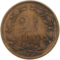 NETHERLANDS 2 1/2 CENTS 1884 #a011 0587 - 1849-1890 : Willem III