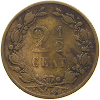 NETHERLANDS 2 1/2 CENT 1877 #a011 0037 - 1849-1890 : Willem III