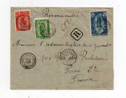 !!! CONGO, LETTRE RECO DE LIBREVILLE DE 1903 POUR PARIS, BEL AFFRANCH TRICOLORE - Storia Postale