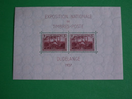 BLOC  LUXEMBOURG  //   EXPOSITION  NATIONALE  1937 .   NEUF  ** Cote  16  Euro - Blocs & Feuillets