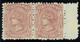 P1918 - TASMANIA , SG 165 , SC. 63 MINT IN PAIR , BORDER OF THE SHEET .LUXUS - Other & Unclassified