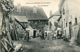 DEPT 25 ENVIRON DE BAUME LES DAMES UNE RUE DE L'ESNANS  TRÈS BELLE ANIMATION 9X14 REIMPRESSION DE CARTES ANCIENNES - Baume Les Dames