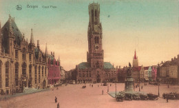 BELGIQUE - Bruges - Grand'place - Colorisé - Carte Postale Ancienne - Brugge