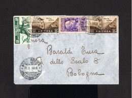 K182-ITALIAN ERITREA-AIRMAIL COVER ADDIS ABEBA To BOLOGNA (italy) 1939.WWII.ITALIAN Colonies. - Erythrée