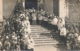 Le Louroux Béconnais * Carte Photo * Jour De L'inauguration Dans L'église De La Statue De Noël Pinot En 1926 Ou 27 - Le Louroux Beconnais