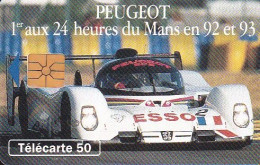 F393 - 07/1993 - PEUGEOT 905 " Voiture De Jour " - 50 GEM - 1993