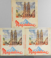 3 Buvards - Biscottes Magdeleine Granville - N° 3 Cathédrale De Saint-Lô - BE - Biscottes