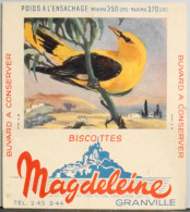 BUVARD Biscottes Magdeleine Granville Mont St Michel - N° 5 Oiseau Loriot - BE - Biscottes