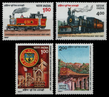 Indien 1987 - Mi-Nr. 1087-1090 ** - MNH - Eisenbahn / Train - Ungebraucht