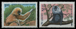 Indien 1983 - Mi-Nr. 962-963 ** - MNH - Affen / Monkeys - Ungebraucht