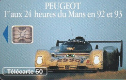 F399 - 07/1993 - PEUGEOT 905 " Voiture " - 50 SC5 ( Verso : N° Petits Décalé Bas) - 1993