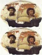 SPAIN AND PORTUGAL 2019 JOINT ISSUE 500TH ANNIVERSARY OF THE WORLD'S FIRST CIRCUMNAVIGATION ODD UNUSUAL SET OF 2 MS MNH - Joint Issues