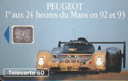 F399 - 07/1993 - PEUGEOT 905 " Voiture " - 50 SC5 ( Verso : N° Petits Décalé Bas) - 1993