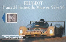 F399 - 07/1993 - PEUGEOT 905 " Voiture " - 50 SC5 ( Verso : N° Espacés Les Uns Des Autres) - 1993