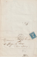 France Lettre 1864 Paris Rue De Londres étoile 18 - 1849-1876: Période Classique