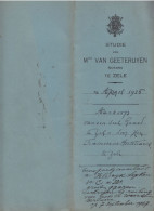 ZELE 1925 - AKTE AANKOOP DOOR CHRISTAENS Te ZELE Aan MAATSCHAPPIJ VAN DE PUTTE EN POPPE - Documentos Históricos