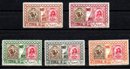 1953 - Italia - Somalia AFIS 21/23 + PA 18/PA 19 Primi Francobolli Della Somalia    ------- - Somalia (AFIS)